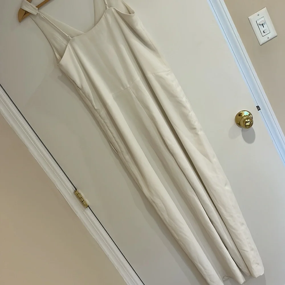 Beautiful Alexander Wang white strappy wide leg jumpsuit medium 6